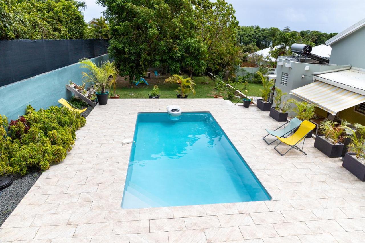 Villa L'Artist en bord de mer avec piscine privée Sainte-Rose Extérieur photo